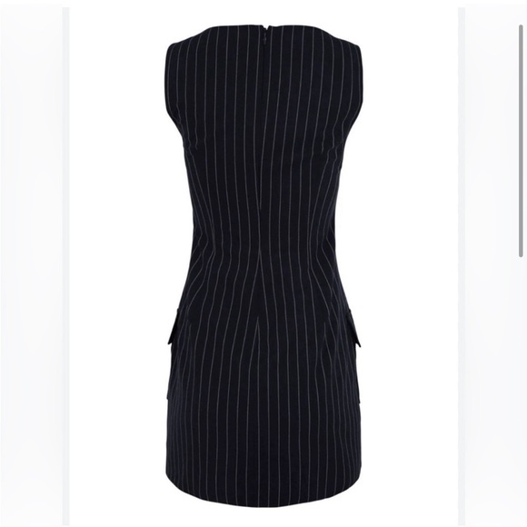 STAUD Sheila mini dress - Pinstripe Navy size Small - Picture 4 of 4